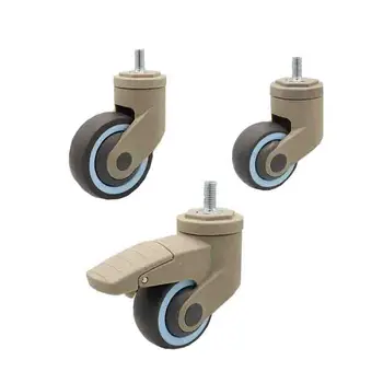 Factory direct 3/4/5 inch TPR mute wear-resistant casters with swivel brake universal wheel
