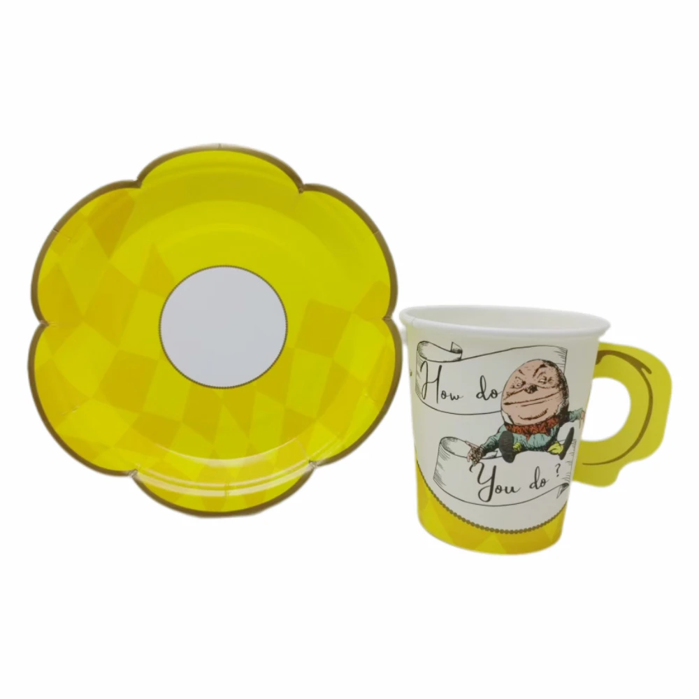 Free Sample Custom Logo Size Cafe Paper Disposable Foldable Butterfly Cup Kraft Hot Drink Cup No Lids Easy Drinking