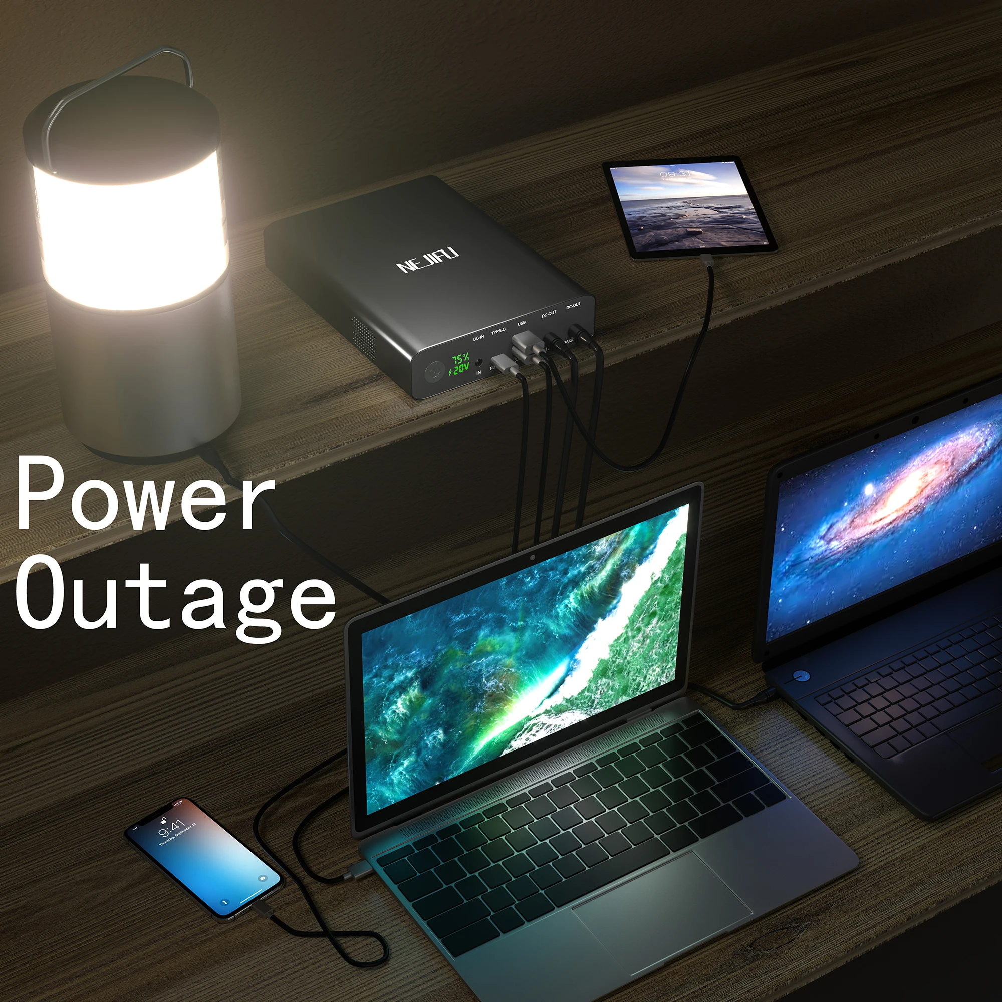 New QC3.0 TYPE-C Power Bank USB C PD 100W Portable Charger Power Bank 64000mah 32000mah