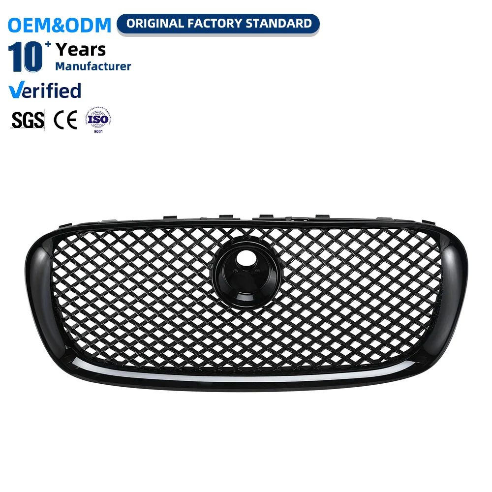 ABS OE C2Z14892-A Gloss Black Auto Parts Car Accessories Mesh Grille Front Car Grille for Jaguar XF