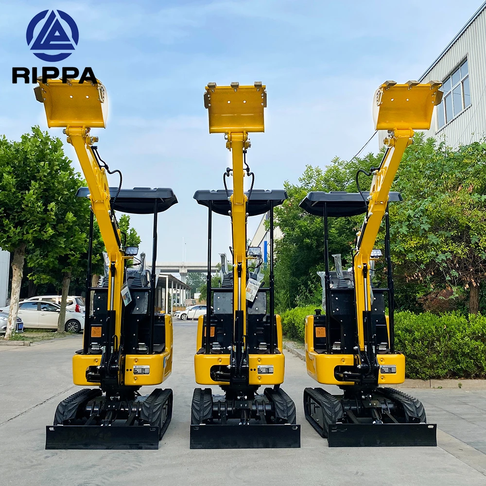 Rippa Mini Excavator CE Epa Engine Micro Excavator Small Digger 1ton Multifunction Mini Excavator for Sale
