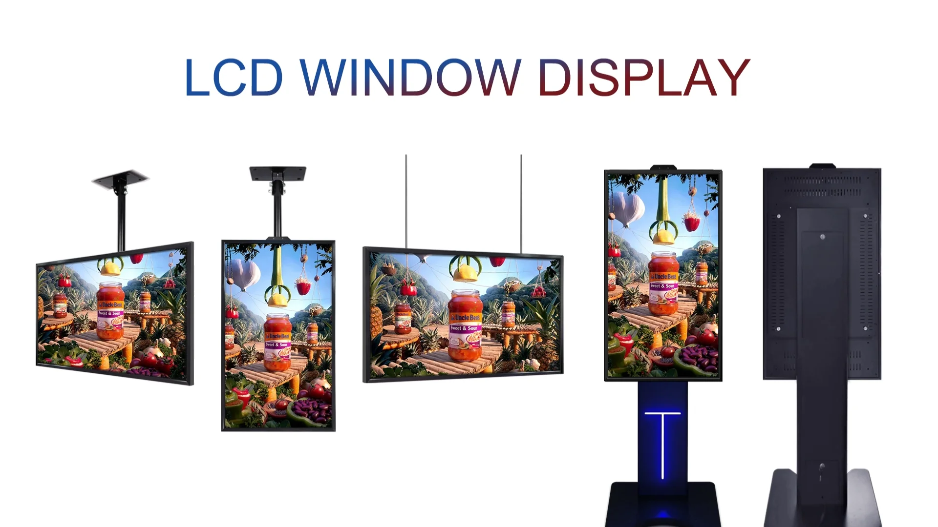 high technology shop window display screens in stock