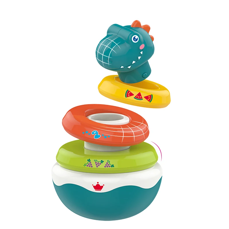 New Early Educational Dinosaur Sorting and Stacking Toy Tumbler Roly Poly Toys for Baby 1 Years Old