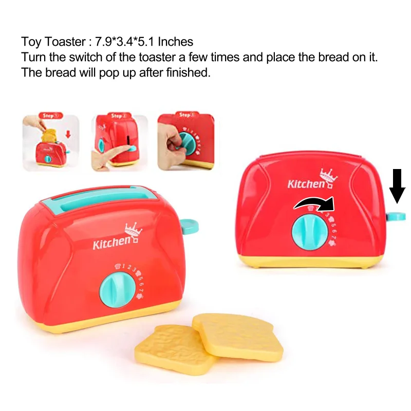 Детский веселый приготовления детский игрушечный кухонные принадлежности Игрушки для девочек игрушки кухни тостер игровой набор