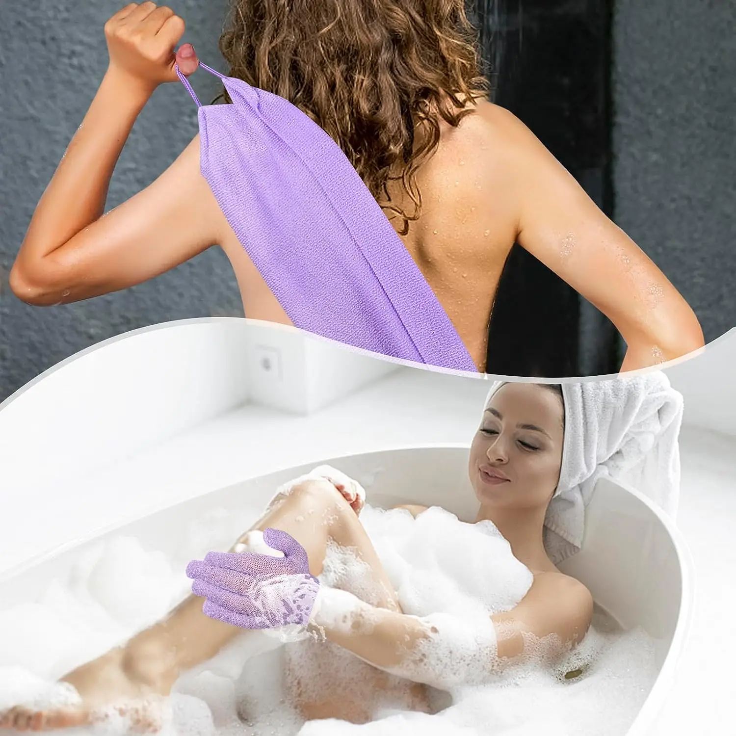 Peeling-Handschuhe Für Die Dusche – Aus Viskose, Tiefenwirksam, Zur Entfernung Abgestorbener Haut, Für Damen & Herren
