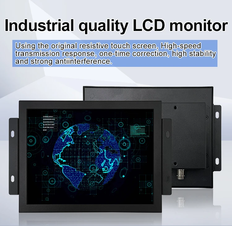 9.7" 9" 10" IPS Screen Mini Industrial Lcd Display Open Frame Embedded Metal case HMI Monitor