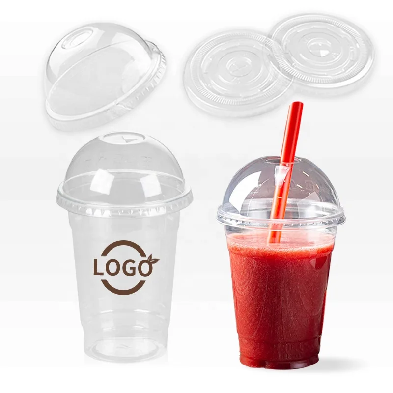 Custom Gobelets En Plastique Pet Printed Disposable Packaging Cup Plastic Eco Milkshake Boba Tea