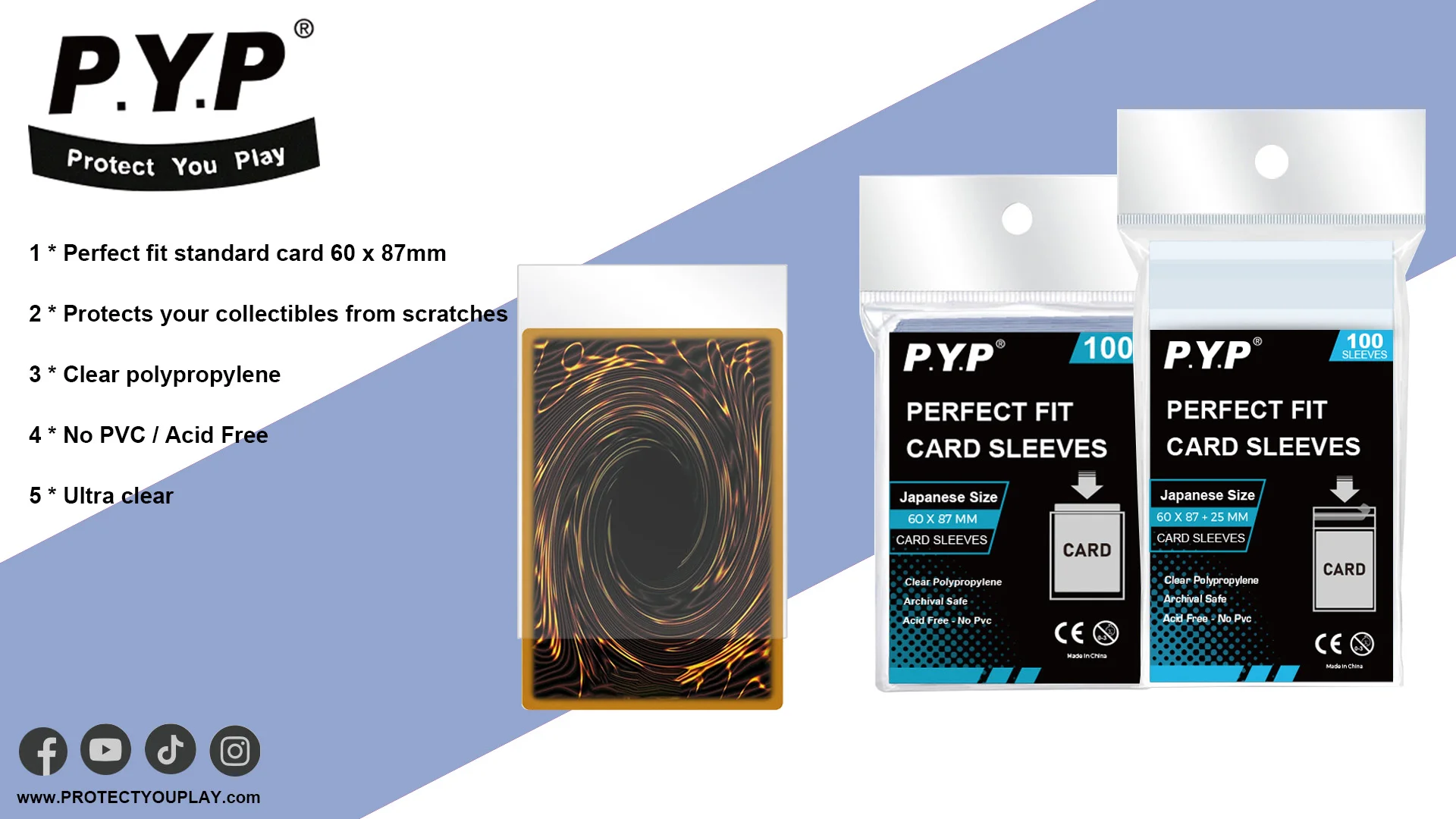 Premium Ultra Clear Perfect Fits Pro Japanese Yu Gi Oh Cards