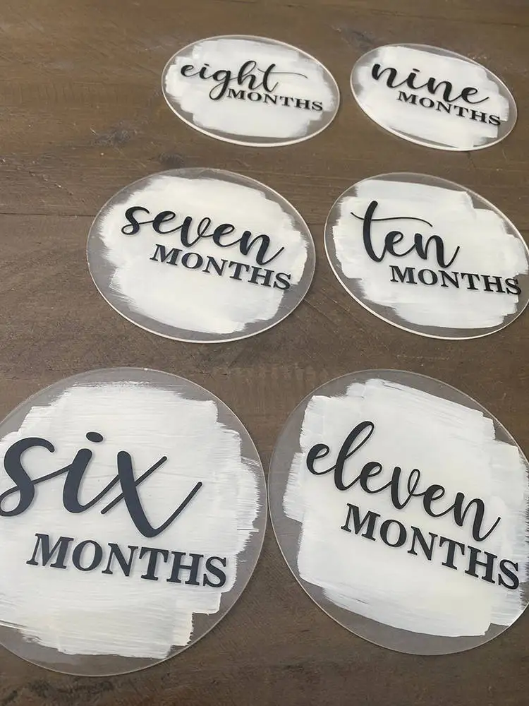 Blank Transparent Acrylic Blank Round Circle Acrylic Baby Milestone