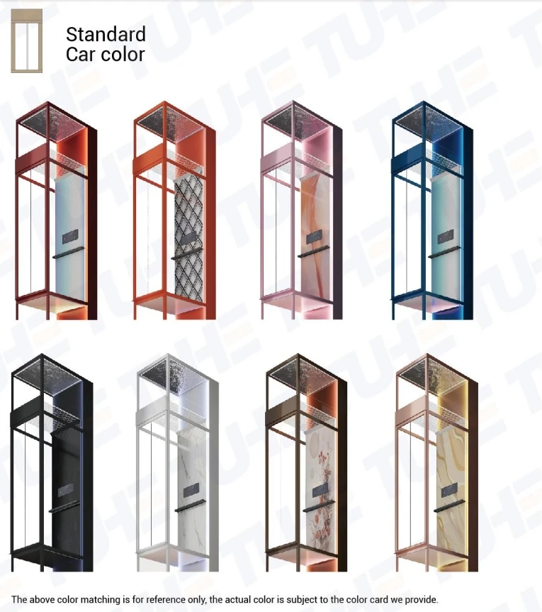 4 Stops Private Elevators Small Size Traction Home Lift with Side Open Automatic Doors