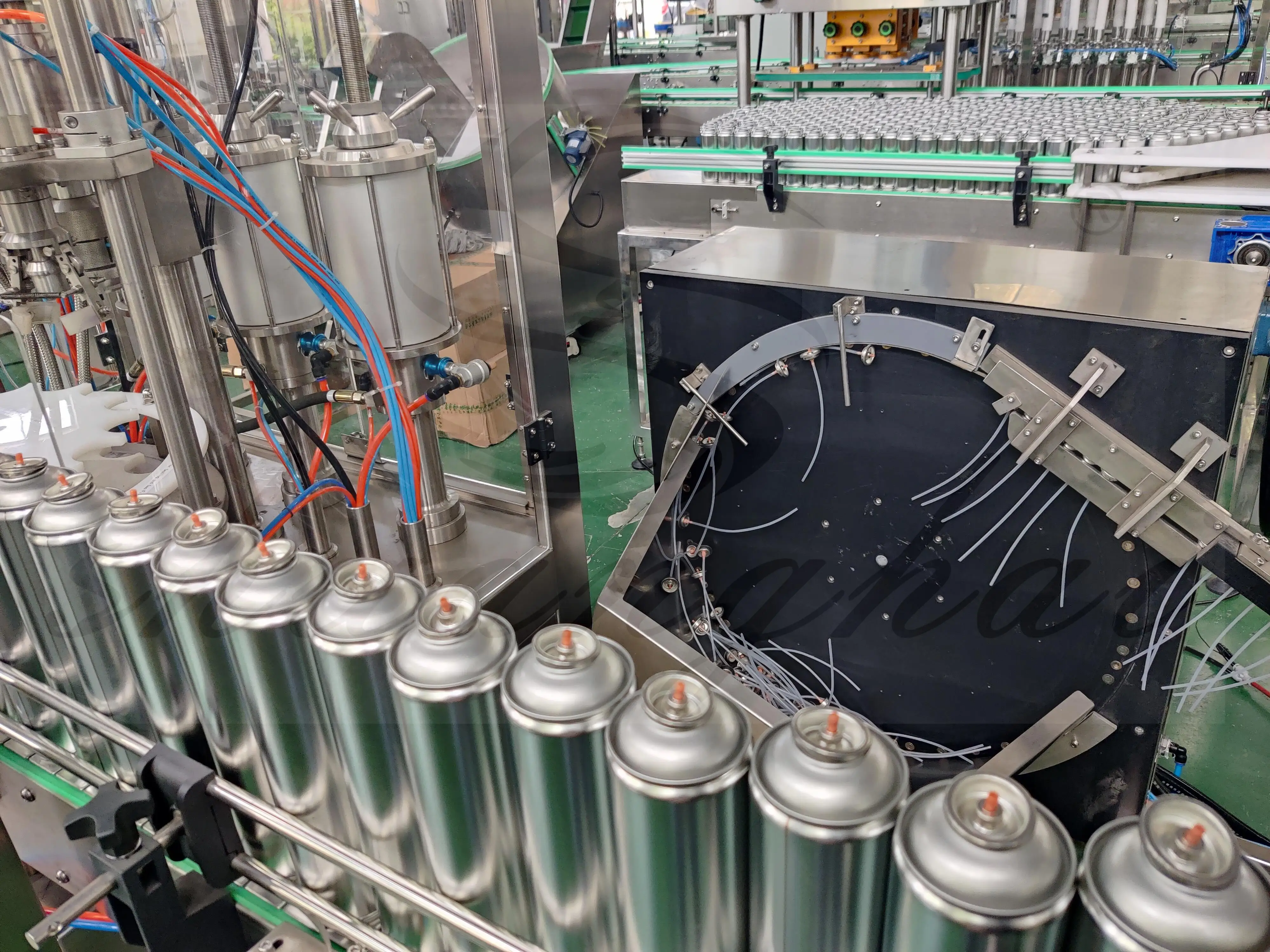 Automatic Aerosol Filling Machine Aerosol Cans Filling Machine Fire Extinguishers Air Freshener Filler supplier