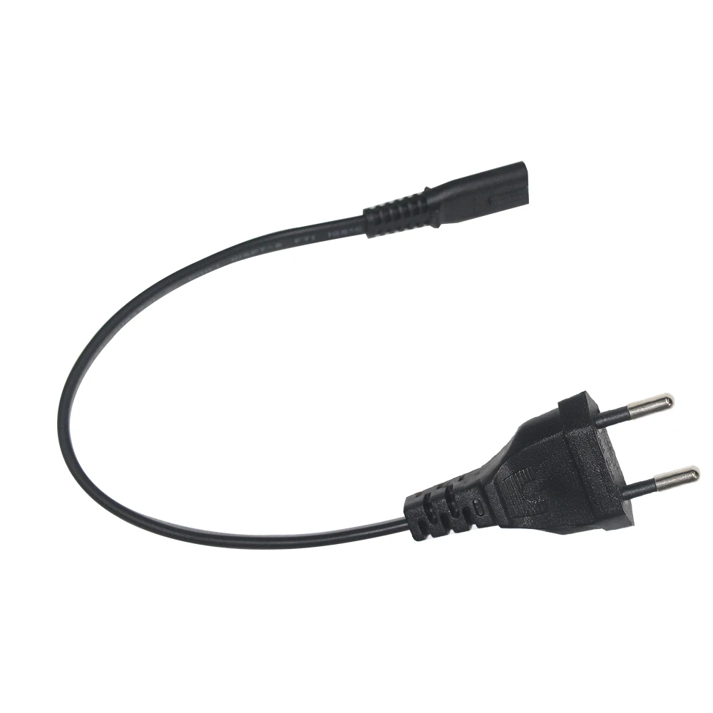 EU 2 Slot Power Cable Euro Plug To IEC320 C7 Figure 8 Power Splitter Cables Y Splitter Cable
