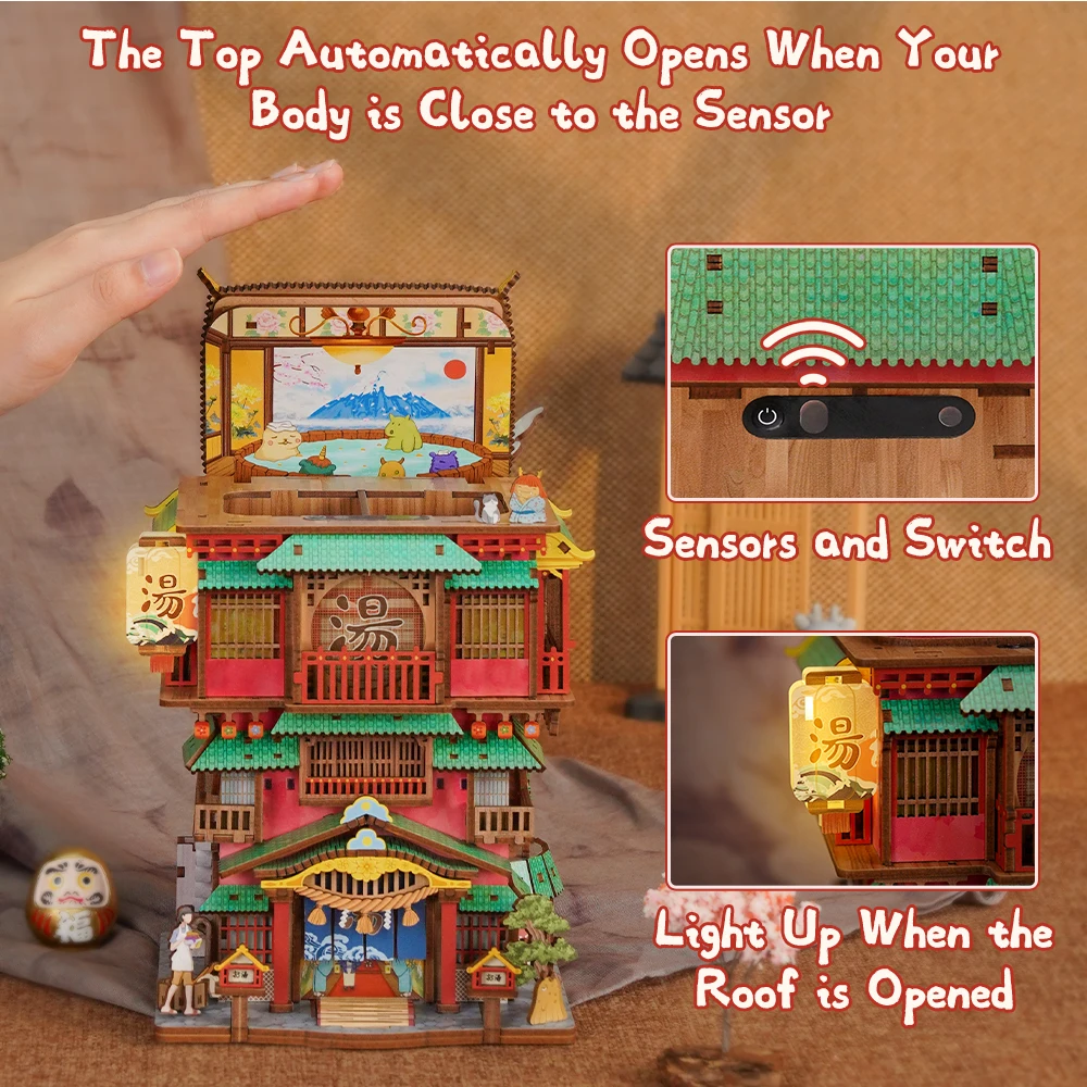 Tonecheer TQ188 Desktop Storage Onsen Saga DIY Puzzle