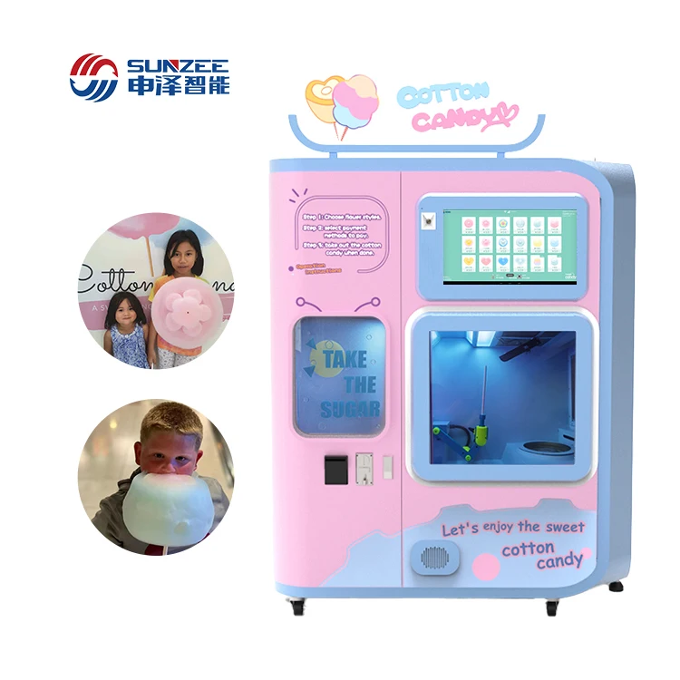 New Arrival Fully Automatically Cotton Candy Machine Robot Fairy Floss Candy Making Machine