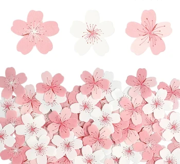 Ephlyn 54Pcs Cherry Blossom Cake Toppers - Edible Wafer Paper Flowers For Cupcakes & Party Decor