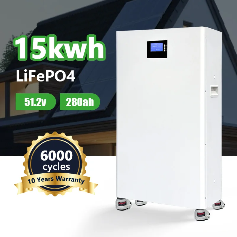 гаранција од 10 Години 48V BMS 10KWH 15KWH 30KWH 51,2V 200Ah 300Ah 600Ah Сончев Систем за Складирање на Енергија во Домаќинството за Кќуќа