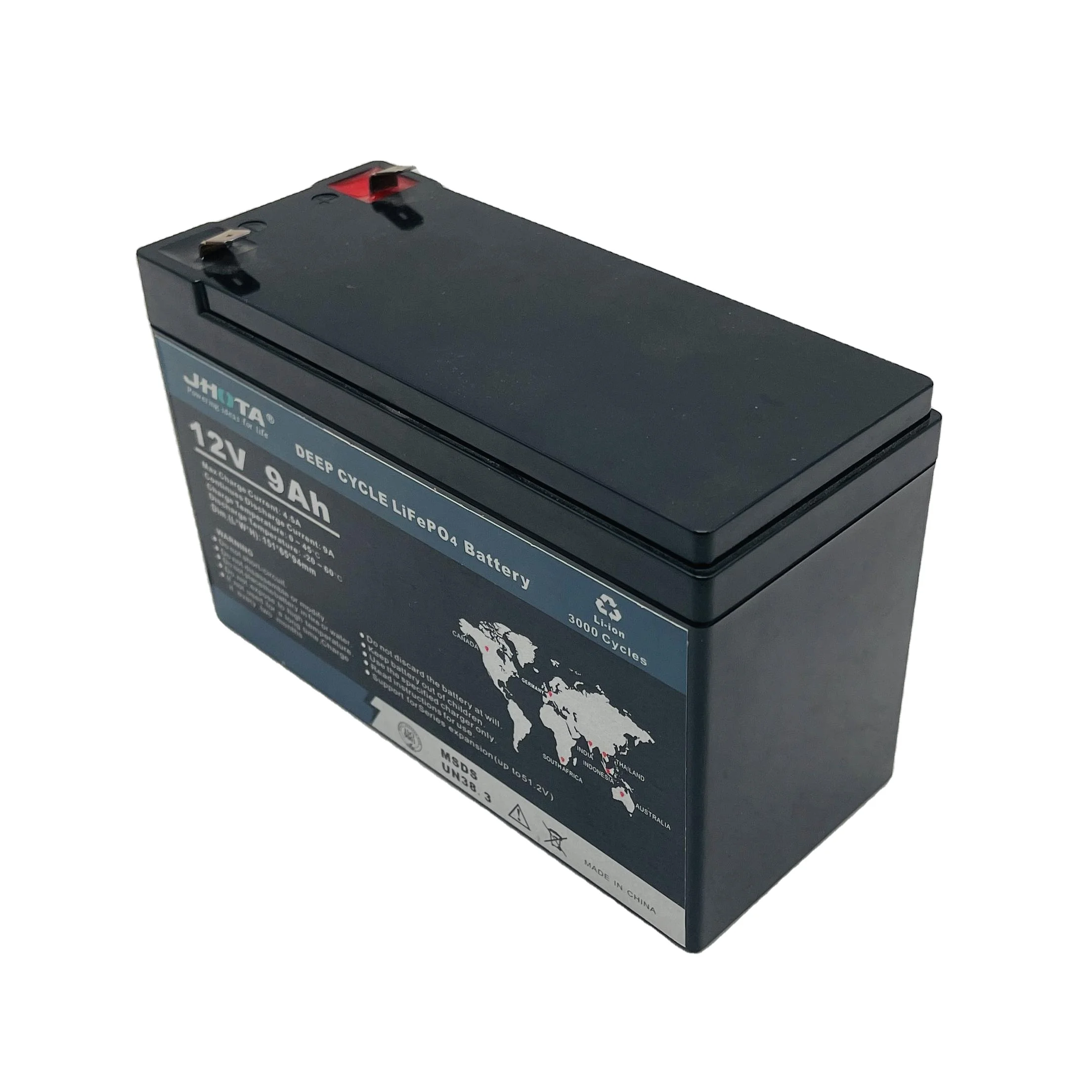 Длительный срок службы 12 8 В 7Ah 9Ah 12Ah 24Ah солнечная батарея LiFePO4 перезаряжаемые литий-ионные