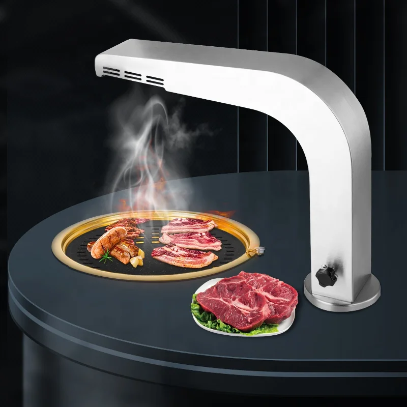 Commercial Indoor Korean Barbecue Smoke Pipe for Charcoal Smokeless Grills for Restaurant Table Top Exhaust Pipes