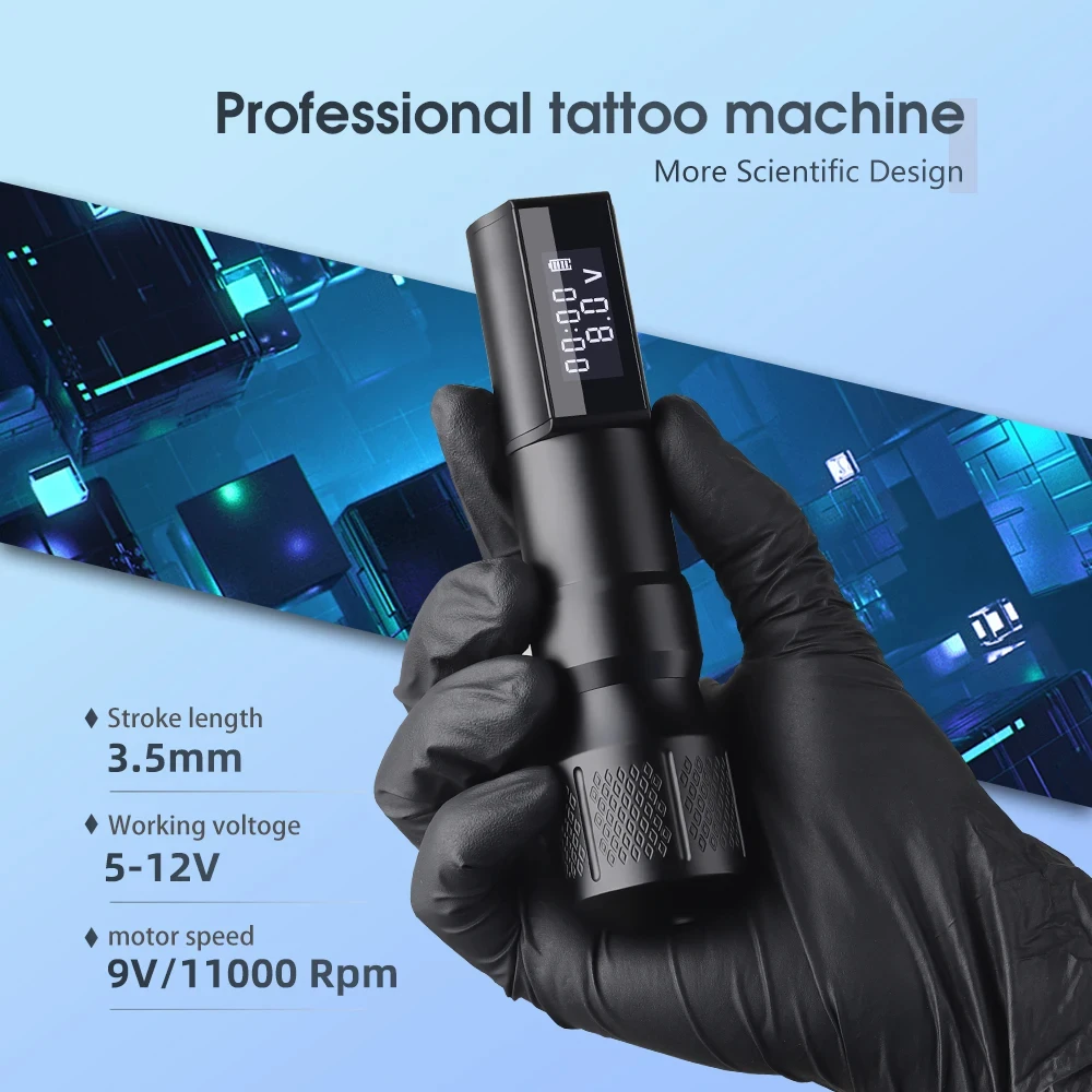 XNET Professional Wireless Tattoo Machine Complete Full Set Kit