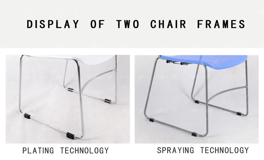 Concise Stacking Banquet Chair With Comfortable Back Large Seat Metal Frame Sled Dining Chair For Student Training And Leisure