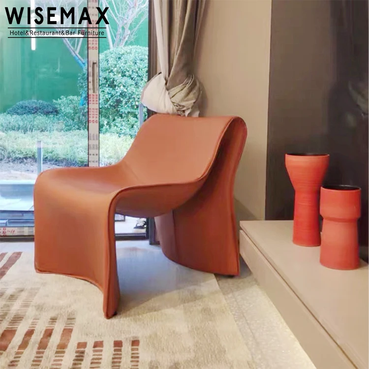 Creative Modern Style FRP Frame and Velvet Fabric Lounge Chair Hotel Lobby Meeting Room Living Room Furniture