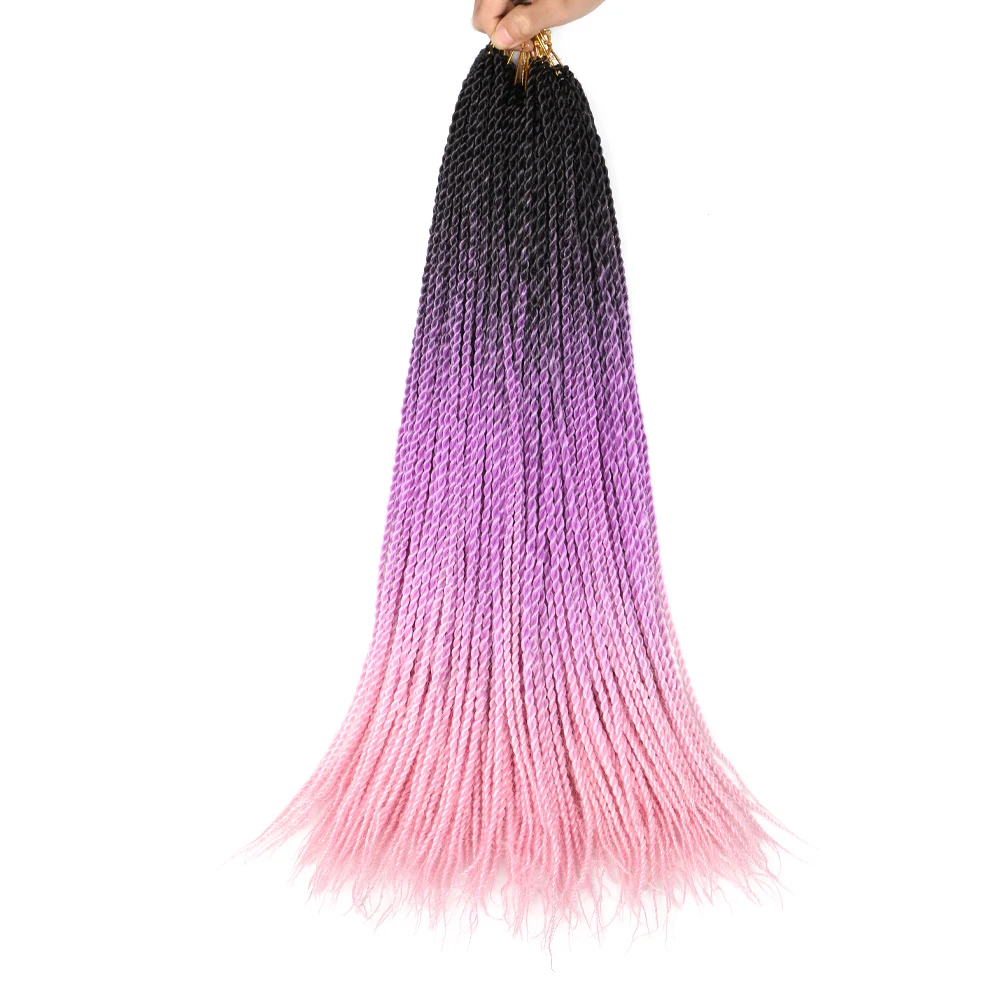 18 Zoll 100% Real Fiber Crochet Wig Senegalese Afro Twist Braid Hair Extension
