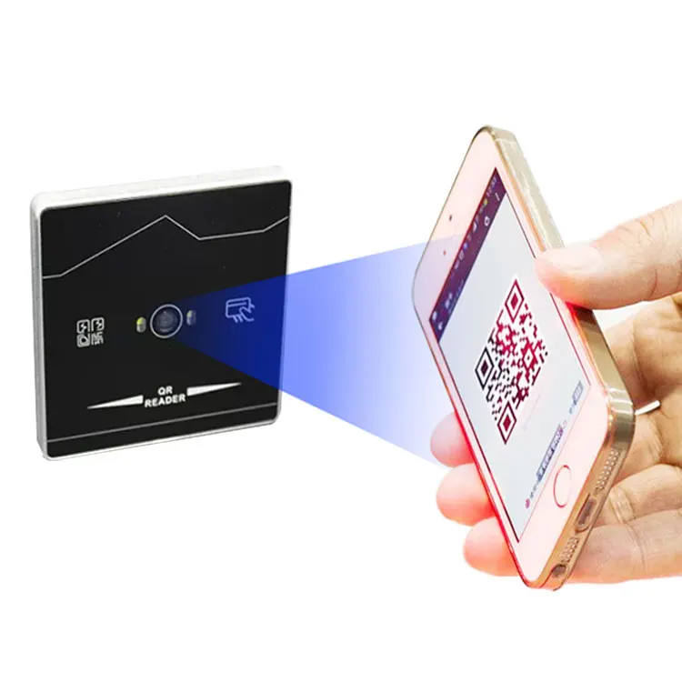 Waterproof Visitor Wiegand QR Code Reader RS232 RS485 RFID NFC Smart QR Code Scanner Outdoor Access Control System