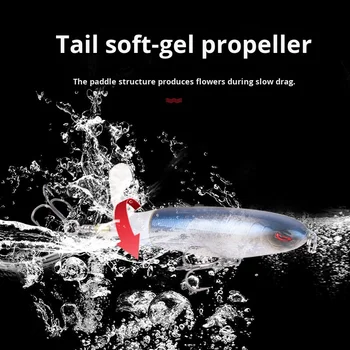 Luya Hard Plastic Artificial Fish Bait Surface Tractor Pencil Propeller Freshwater Bottom Fishing Gear for Carp & Pike – Pencil – view 5