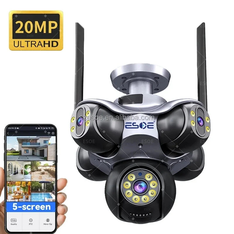 20MP ultra HD resolution from five 4MP lenses combined