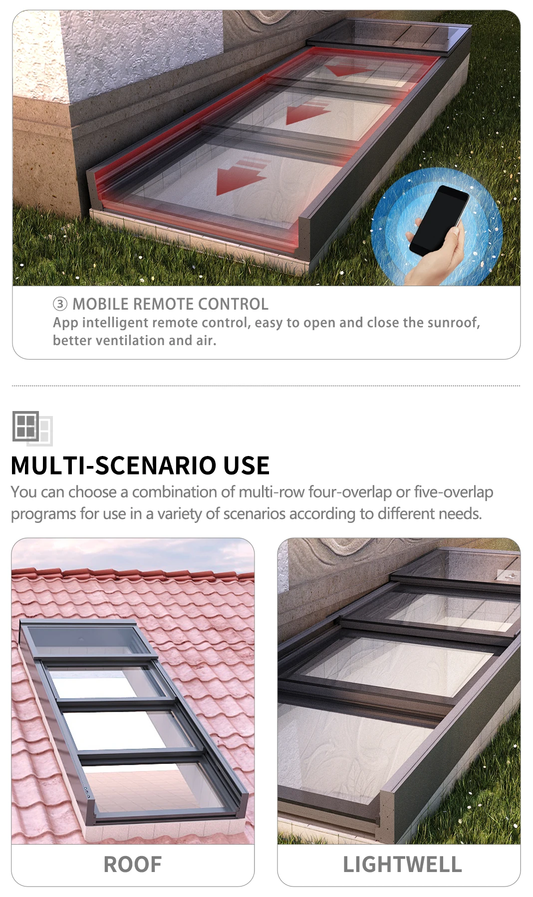 Indoor Patio Electric Automatic Transparent Bulletproof Glass Window