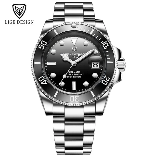 LIGE 6801 Automatic Mechanical Watch for Men - Fashionable 