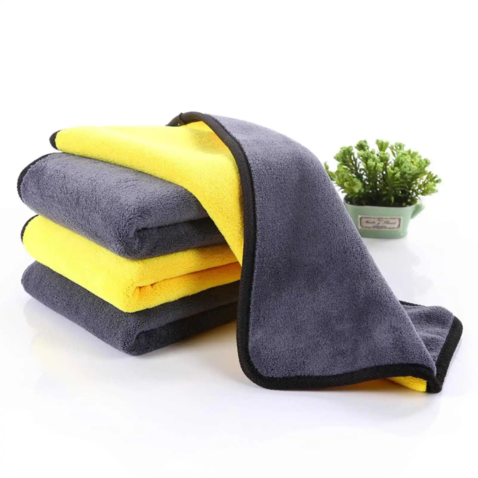 10pcs automotive double-sided fleece absorbent towel