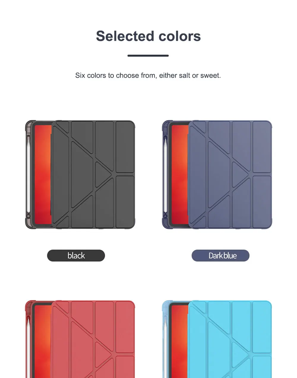 Pu Leather Tablet Case For Ipad Air Pro Mini 13 11 2024 22 21 20 18 Lens Protection Pure Colour Simple Business Pbk185 Laudtec manufacture