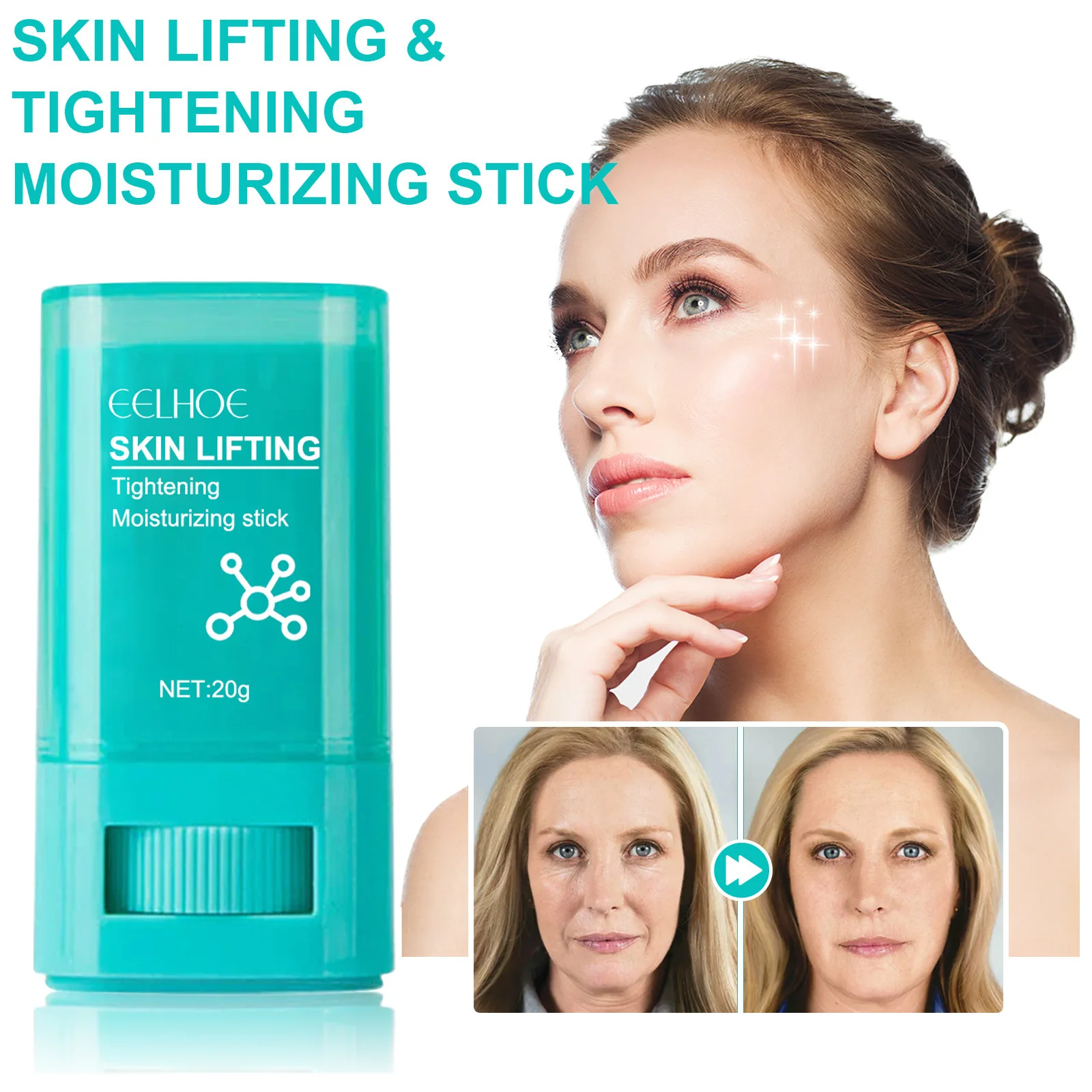 Halsstraffender Stick Gegen Schlaffe Haut – Mit Jojoba- & Avocadoöl, 15 G, Feuchtigkeitsspendend, Anti-Falten Für Frauen & Männer