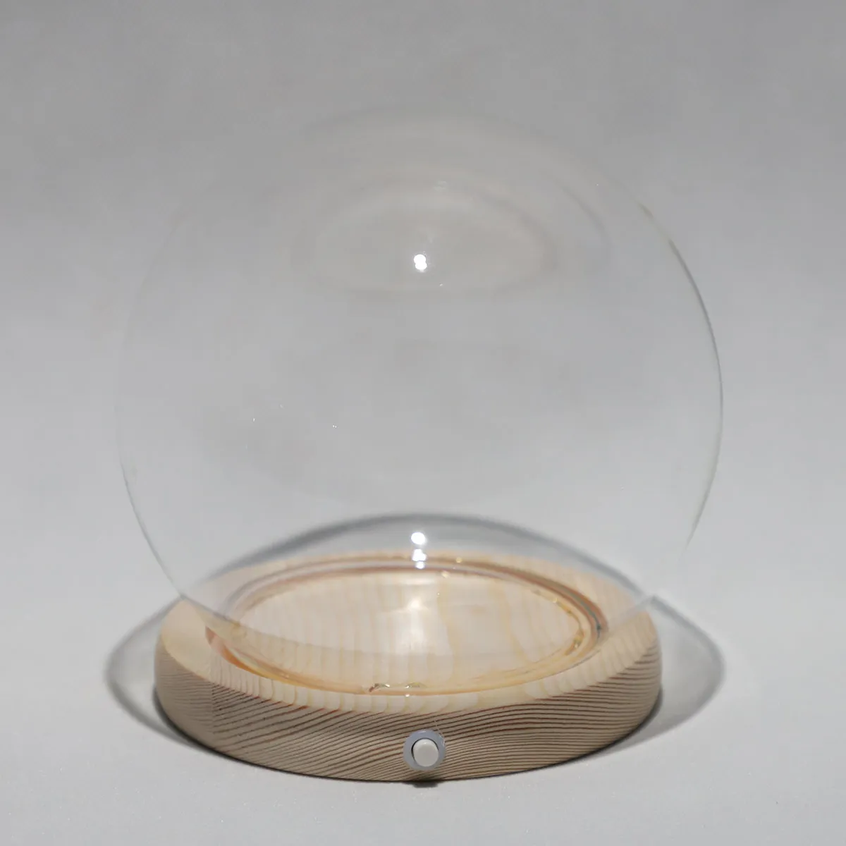 Wholesale battery operated hand blown glass dome round shape dome with light string for display home decor