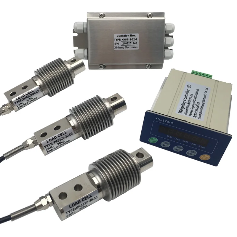 Hopper Weighing Scale System Bending Beam Bellow Type Load Cell Controller Rs485 Weighing Transmitter