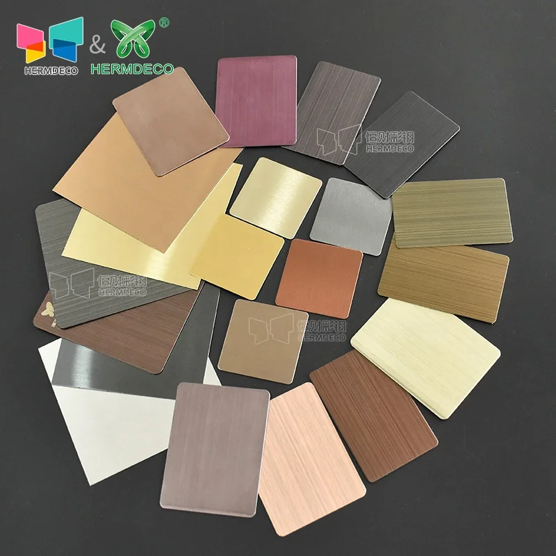 Sheets PVD Color Coated Stainless Steel 304 Hairline Purple Hengchoi Steel  Stainless Steel Gold/rose Gold/champagne Gold Etc JIS - Main Image