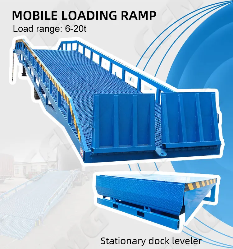 Hydraulic Ramp Lift Telescopic Dock Leveler Container Offloading Ramp ...