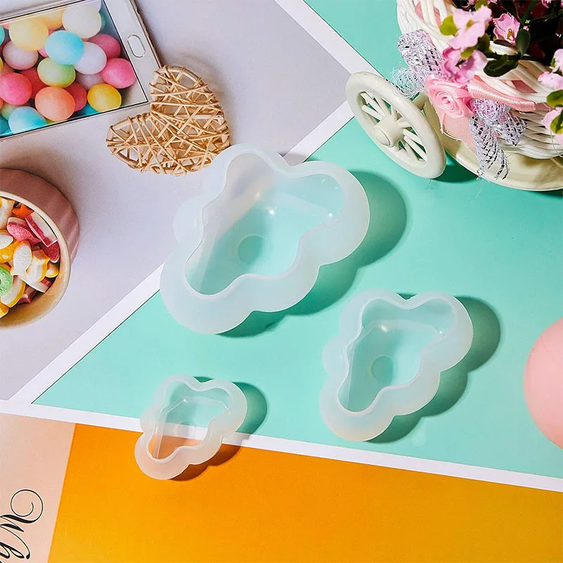 3D Cloud Silicone Mold Sugar Cake Baking Decoration DIY Soap Aromatherapy Gypsum Ornament Reusable Non-Toxic Non-Stick manufacture