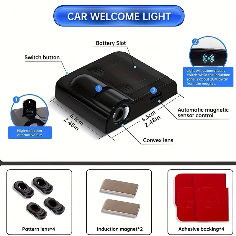 Supfoto Car Door LED Logo Projector Light Compatible with Tesla Model S Supfoto Car Door LED Logo Projector Light Compatible with Tesla Model S