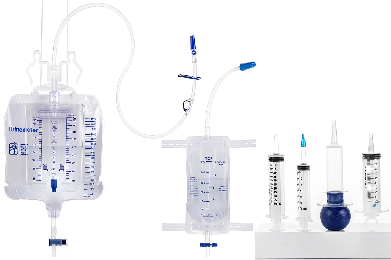 Medical 2000ml T Valve Outlet Pull Outlet Urinary Bag Urine Drainage