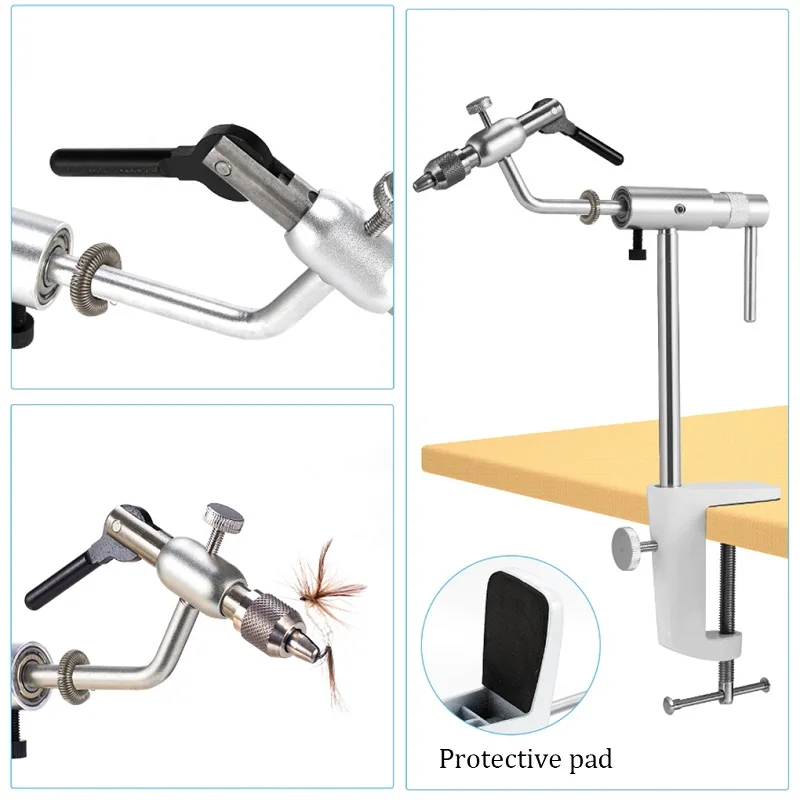 Cnc Machining Fly Tying Vise Aluminum Fly Fishing Vise Adjustable