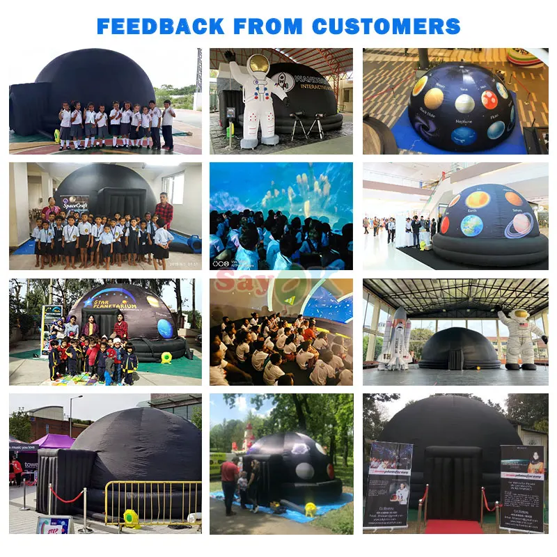 Sayok 6500LM Portable Inflatable Planetarium with 1 Year Warranty and 4 Wheels for HD Fulldome Projection