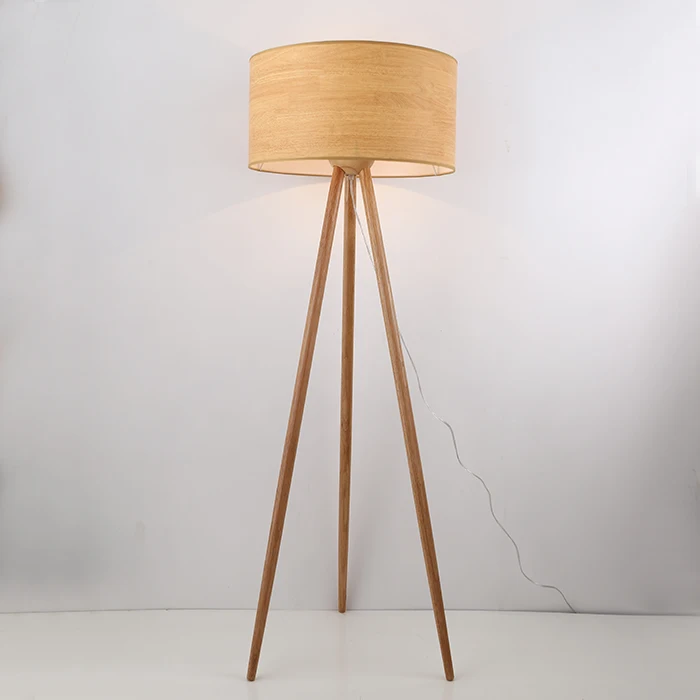 wholesale price antique best price round lampshade tripod wooden