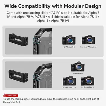 SmallRig A7 IV Cage with Top Handle and Clamp, Basic Kit for Sony Alpha 7R V/Alpha 7 IV/Alpha 7 S III - 3668 detail image