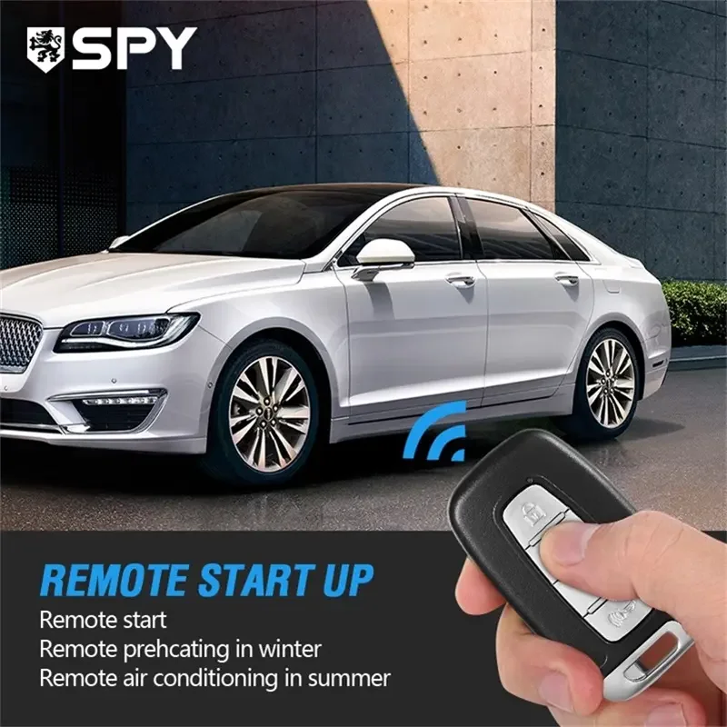 SPY 12V Keyless Entry Anti-Theft Alarm System Auto Car Engine Start/Stop Push Button for Camry Corolla Key Click Keyless Push