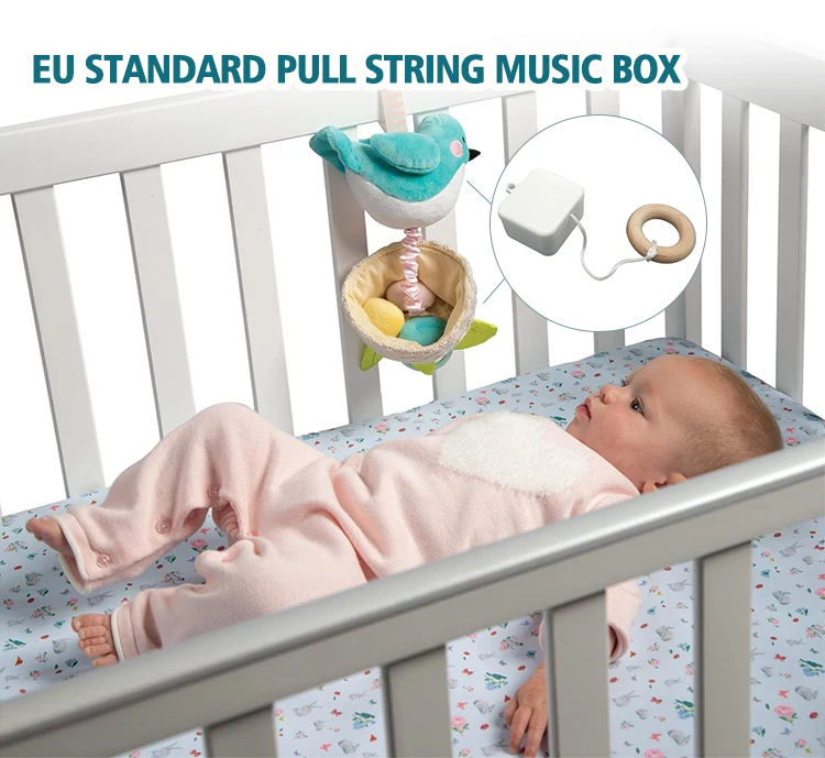 Standard Pull String Square Music Box Hand Crank Insert For Toys For