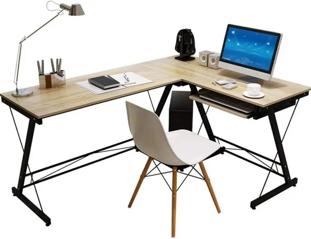 Modern Lshaped Computer Desk Writing Desk Wooden Simple Design Desk