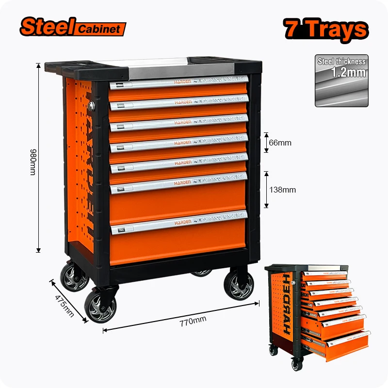 HARDEN Customizable 7-Drawer Roller Cabinet with Tools - Durable