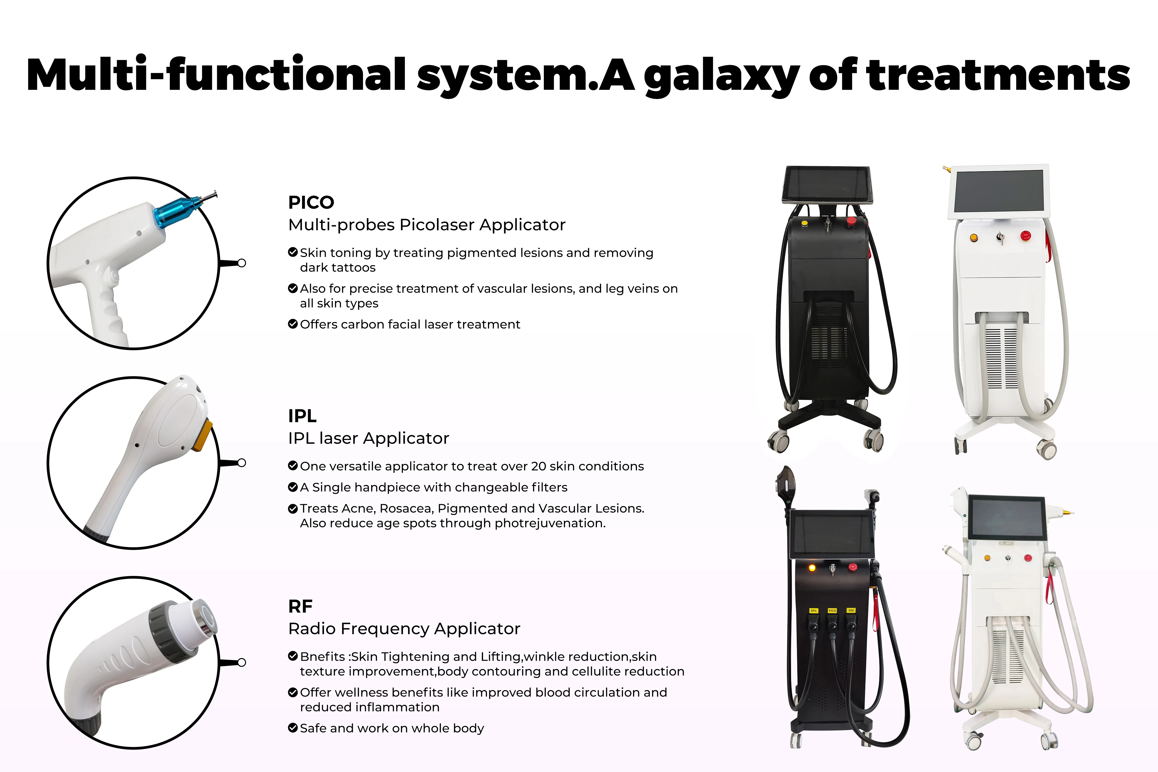 2 In1 Laser Skin Treatment Beauty Machine Diode Laser Sopranou Ice Titanium Hair Removal + Nd Yag Laser Tattoo Removal Mini Picosecond